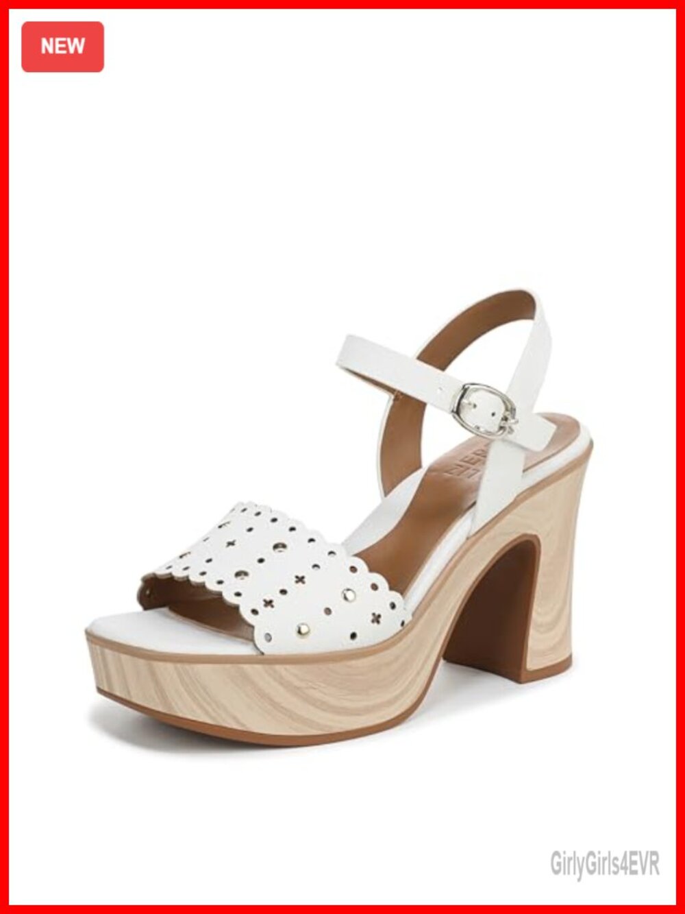 Naturalizer Kira Strappy Platform Heeled Sandals Open Toe Adjustable Buckle
